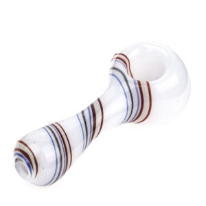 Spiral White Glass Spoon Pipe | Weed Bowls For Sale | Free NZ Shipping