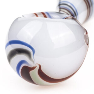 Spiral White Glass Spoon Pipe | Weed Bowls For Sale | Free NZ Shipping