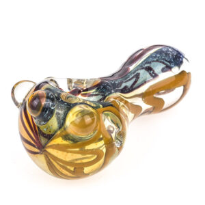 Fumed Glass Spoon Pipe w/ Canes | Weed Bowls For Sale | Free NZ Shipping