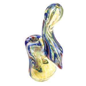 Swirl Pattern Glass Sherlock Bubbler/Water Pipe For Sale|Free NZ Shipping
