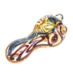 Fumed Glass Spoon Pipe w/ Canes | Weed Bowls For Sale | Free NZ Shipping