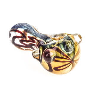 Fumed Glass Spoon Pipe w/ Canes | Weed Bowls For Sale | Free NZ Shipping
