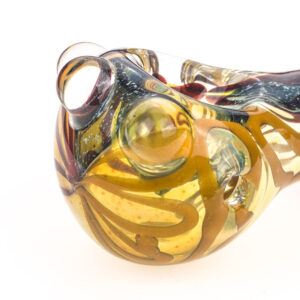 Fumed Glass Spoon Pipe w/ Canes | Weed Bowls For Sale | Free NZ Shipping