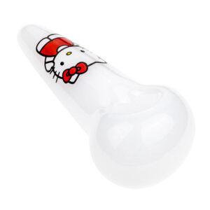 Hello Kitty White Glass Spoon Pipe/Weed Bowls For Sale | Free NZ Shipping