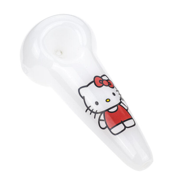 Hello Kitty White Glass Spoon Pipe/Weed Bowls For Sale | Free NZ Shipping