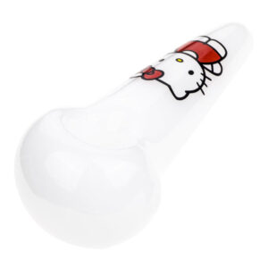 Hello Kitty White Glass Spoon Pipe/Weed Bowls For Sale | Free NZ Shipping