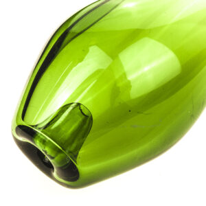 Clear Green Sherlock Glass Pipe | Weed Bowls For Sale | Free NZ Shipping