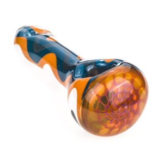 Honeycomb Glass Pipe w/ Ripple Pattern | Smoke Shop | Free NZ Shipping