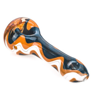 Honeycomb Glass Pipe w/ Ripple Pattern | Smoke Shop | Free NZ Shipping