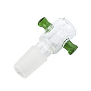 18mm Male Bong Bowl With Green Handles | For Sale | Free NZ Shipping
