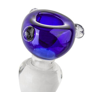 18mm Male Cobalt Round Bong Bowl | Slides For Sale | Free NZ Shipping