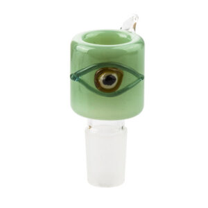 18mm Male Green Eye Bong Bowl With Handle | For Sale | Free NZ Shipping