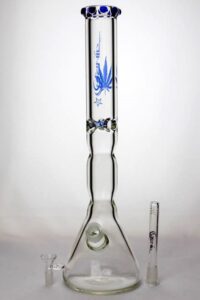 18" Genie Color Dot Curved Tube | Water Glass Bongs | Free NZ Shipping