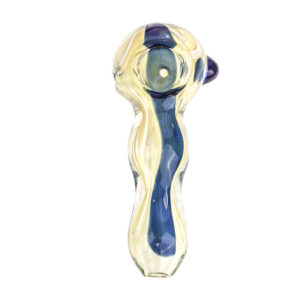Glass Spoon Pipe w/ Blue Stripe | Weed Bowls For Sale | Free NZ Shipping