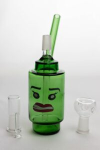 7″ Lego head  2-in-1 glass water bubbler
