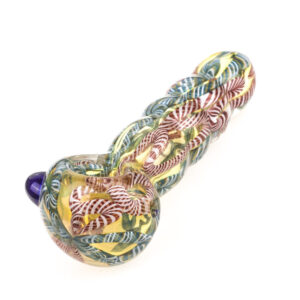 Chunky Glass Spoon Pipe w/ Marble | Weed Bowls For Sale |Free NZ Shipping