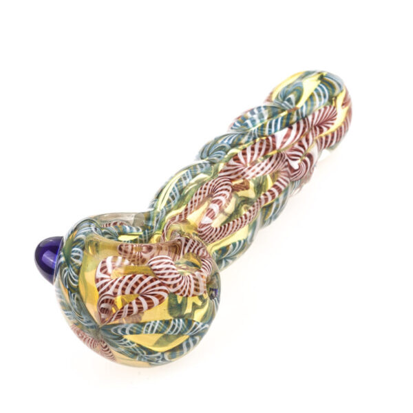 Chunky Glass Spoon Pipe w/ Marble | Weed Bowls For Sale |Free NZ Shipping
