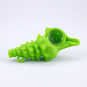 Silicone Conch Hand Pipe With Glass Bowl