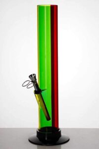12" Acrylic Rasta Water Pipe | Acrylic Bongs For Sale | Free NZ Shipping
