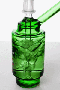 7″ Lego head  2-in-1 glass water bubbler