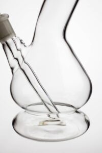 8″ glass water bong with bowl stem