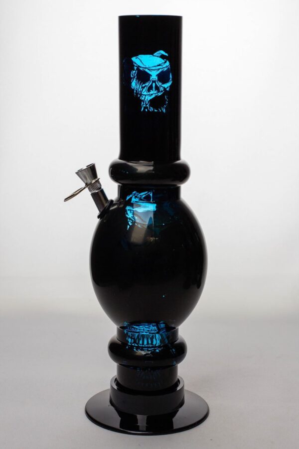 12" Skull Pattern Acrylic Water Pipe | Bongs For Sale | Free NZ Shipping
