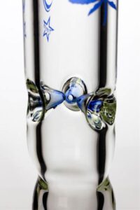 18" Genie Color Dot Curved Tube | Water Glass Bongs | Free NZ Shipping
