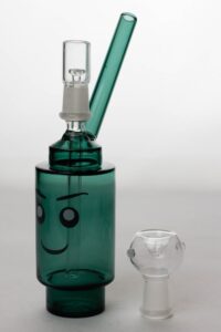 7″ Lego head  2-in-1 glass water bubbler