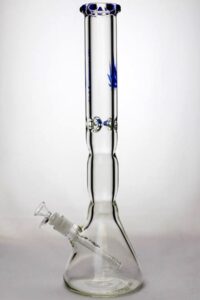18" Genie Color Dot Curved Tube | Water Glass Bongs | Free NZ Shipping