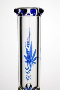 18" Genie Color Dot Curved Tube | Water Glass Bongs | Free NZ Shipping