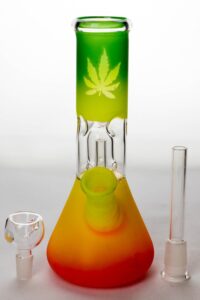 8″ rasta dome percolator beaker water bong