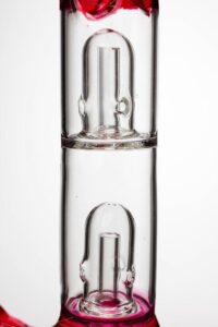 12" Double Dome Patterned Beaker Bong | Cheap Bongs | Free NZ Shipping