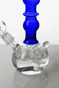 7″ 2-in-1 Blue glass water bubbler