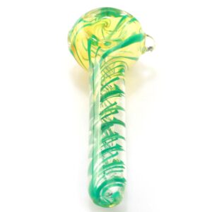 Turquoise Spiral Glass Pipe | Weed Bowls For Sale | Free NZ Shipping