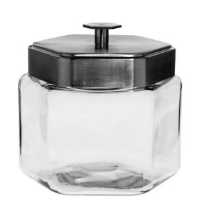 Anchor Hocking Glass Honeycomb Jar With Lid
