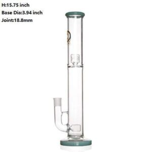 16 inch Glass Bong with Flower of Life perc and SOL splash guard 18.8mm