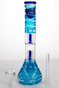 12″ infyniti double shower head beaker Bong