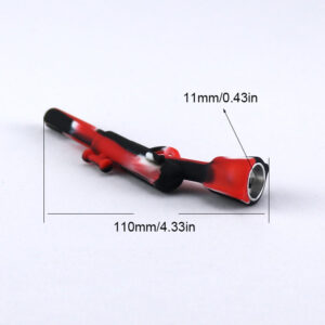 Rifle Silicone Pipe w/ Stainless Steel Bowl