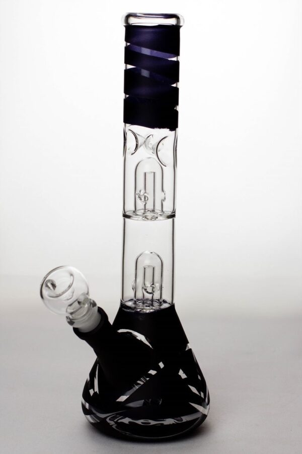 12" Double Dome Perc Beaker Bong | Cheap Bong For Sale | Free NZ Shipping