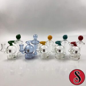 5″ AFM Mini Recycler Rig With Shower Head Perc And Round Mouth Piece