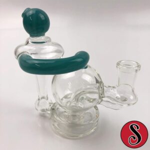5″ AFM Mini Recycler Rig With Shower Head Perc And Round Mouth Piece