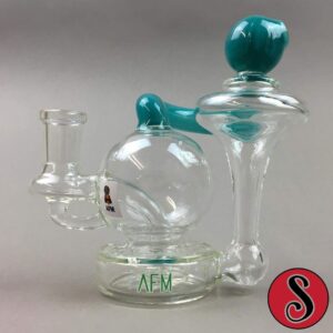 5″ AFM Mini Recycler Rig With Shower Head Perc And Round Mouth Piece