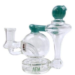 5″ AFM Mini Recycler Rig With Shower Head Perc And Round Mouth Piece