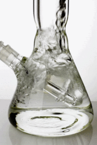 18" Genie Color Dot Curved Tube | Water Glass Bongs | Free NZ Shipping