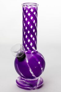 6″ hollow base glass water bong