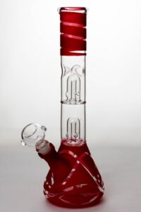 12" Double Dome Perc Beaker Bong | Cheap Bong For Sale | Free NZ Shipping