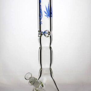 18" Genie Color Dot Curved Tube | Water Glass Bongs | Free NZ Shipping