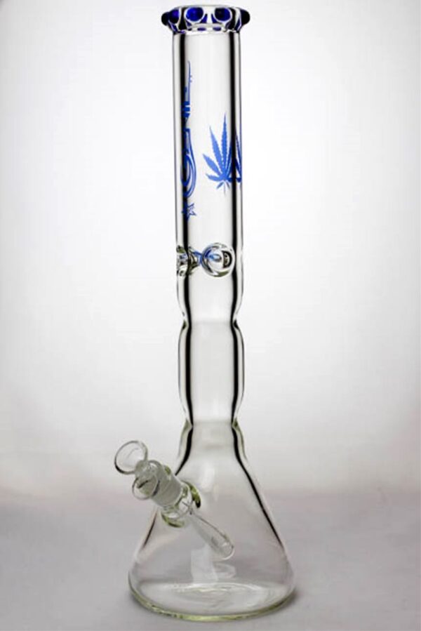 18" Genie Color Dot Curved Tube | Water Glass Bongs | Free NZ Shipping