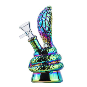 6.3" Electroplated Cobra Glass Dab Rig | Mini Water Pipes For Sale