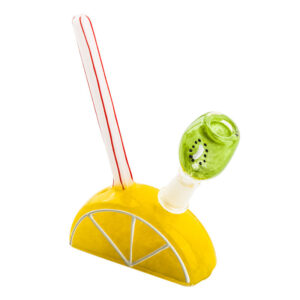 6.7" Lemon Theme Glass Bong | Wax/ Dab Rigs For Sale | Free NZ Shipping